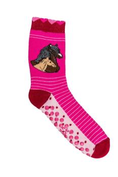 Preview: 6 Paar TippTexx 24 Kinder ABS Stoppersocken Romantik Pferd